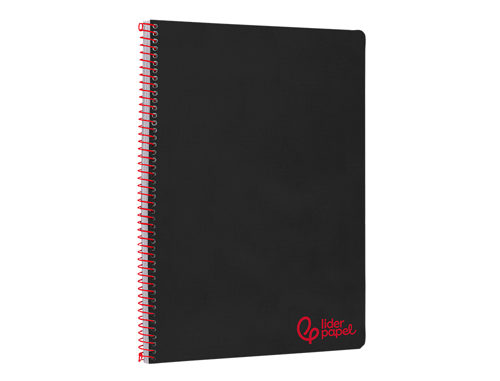 Caderno Espiral Liderpapel A4 Wonder Capa Plástico 80 Folhas 90gr Pautado  com Margem Cor Preto ( Imagem 4 de 8 ) - Preview