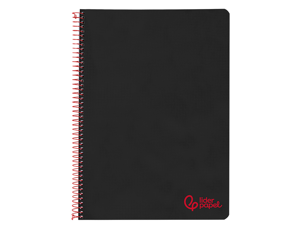 Caderno Espiral Liderpapel A4 Wonder Capa Plástico 80 Folhas 90gr Pautado  com Margem Cor Preto (5 Unidades) ( Imagem 2 de 8 ) - Preview