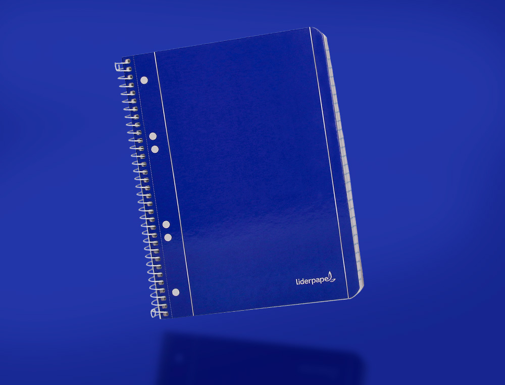 Caderno espiral liderpapel capa azul 80 f din a5 liso (5 unidades) ( Imagem 3 de 18 ) - Preview