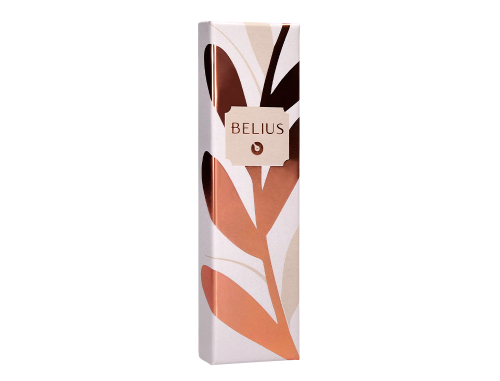 Esferografica belius rose aluminio cor bege claro ouro rosa tinta azul caixa de design ( Imagem 4 de 15 ) - Preview