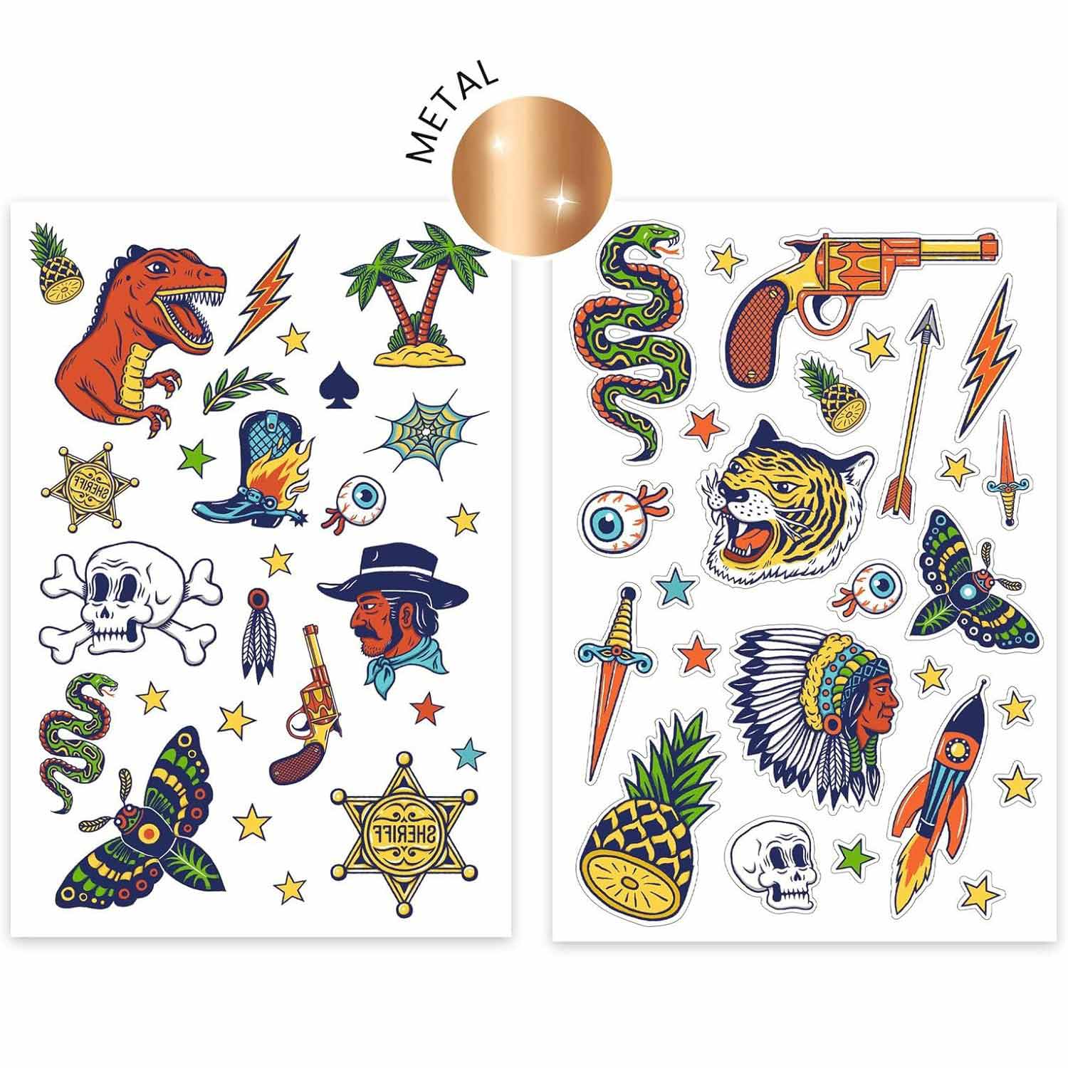 50 Tatuagens Efeito Metalizado - Bang Bang Djeco Dj09577 ( Imagem 2 de 2 ) - Preview