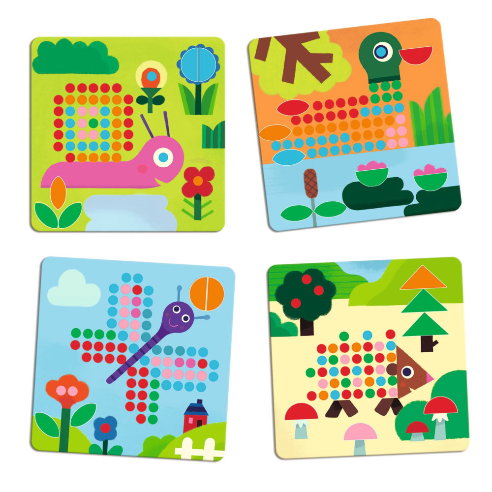 Mosaico Mini Animo - Encaixar Pinos Djeco Dj08239 ( Imagem 3 de 3 ) - Preview