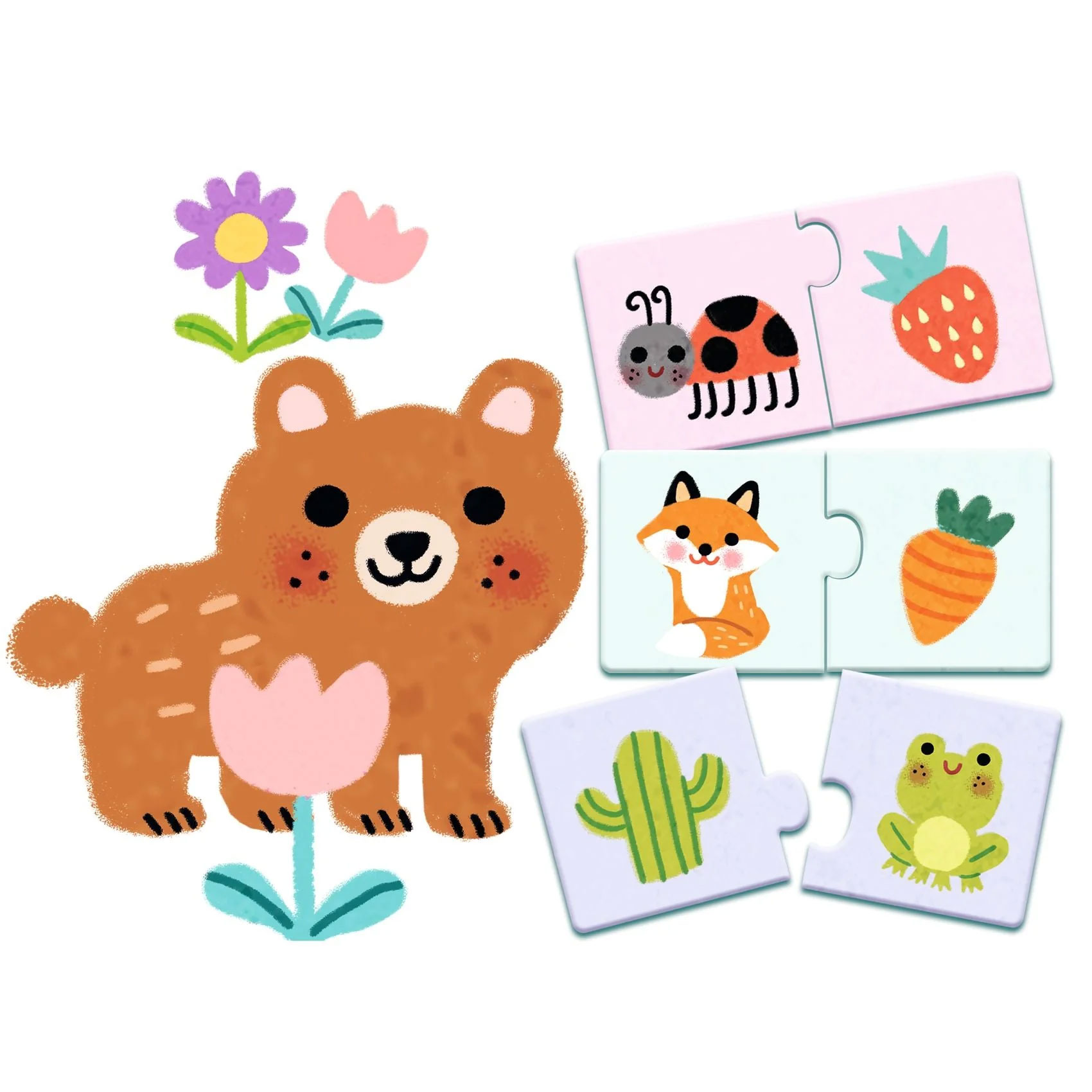 Puzzle Duo - Cores Djeco Dj08273 ( Imagem 2 de 3 ) - Preview