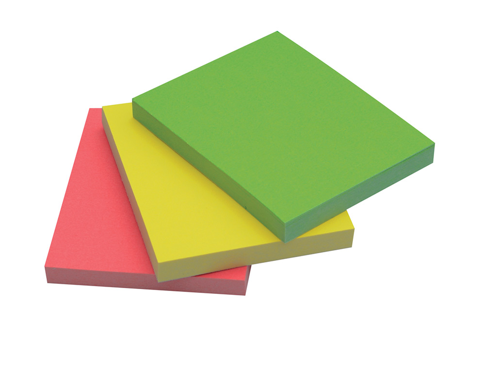 Bloco de notas adesivas q-connect fluorescente 40 x 50 mm ( Imagem 3 de 7 ) - Preview