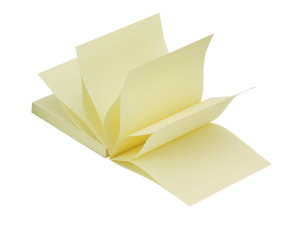 Bloco de notas adesivas q-connect amarelo. 75 x 75 mm (12 unidades) ( Imagem 3 de 8 ) - Preview
