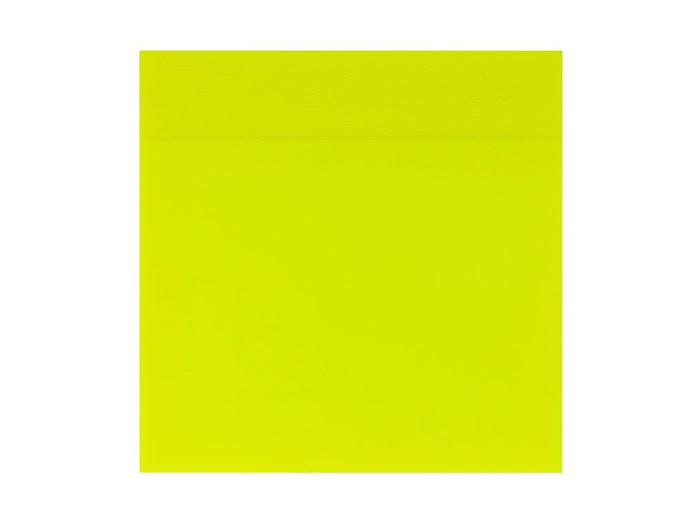 Bloco de notas adesivas q-connect removiveis plastico translucido amarelo neon com 50 folhas 76x76 mm ( Imagem 4 de 12 ) - Preview