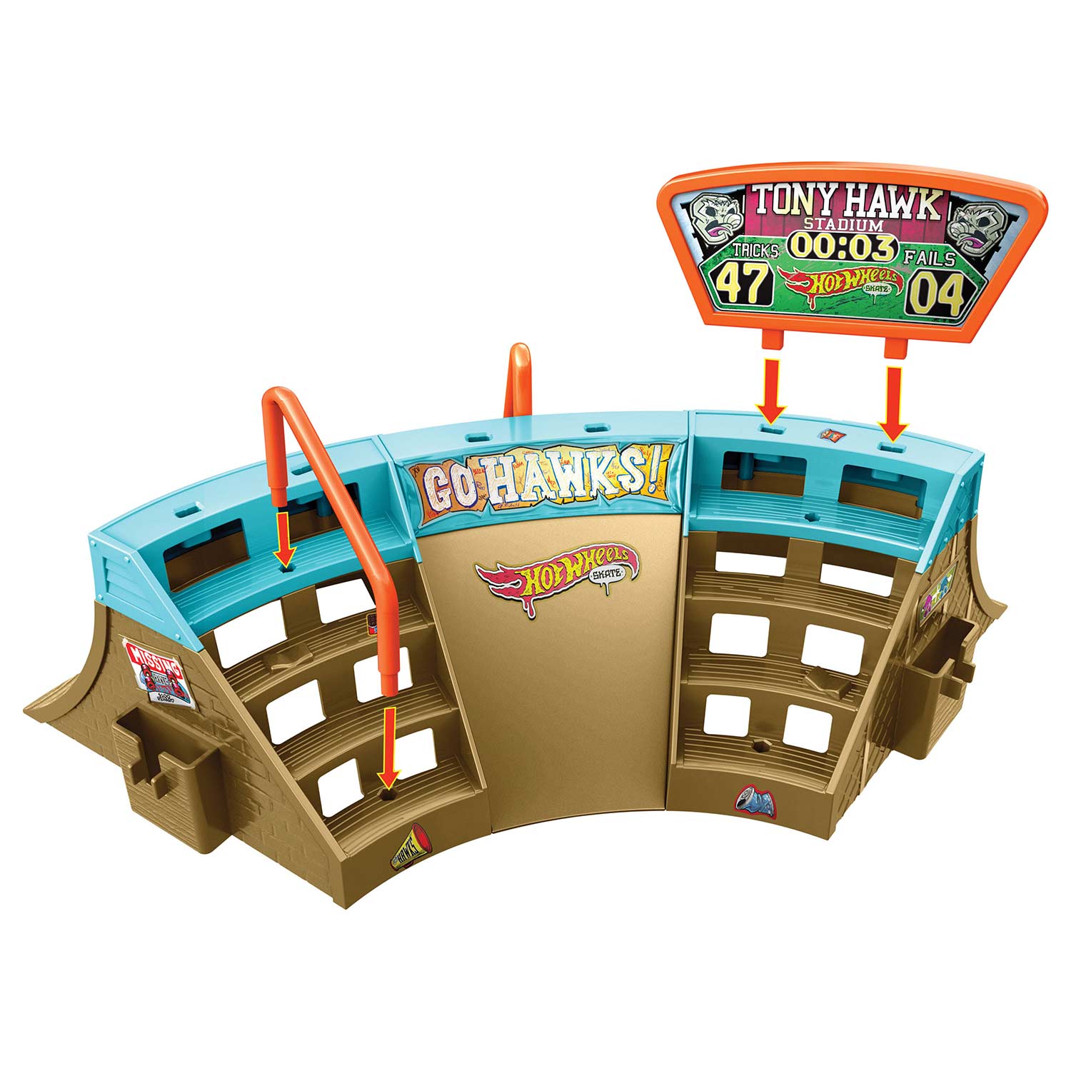 Hotwheels Skate Drop in Set: Stadium Skatepark ( Imagem 4 de 4 ) - Preview