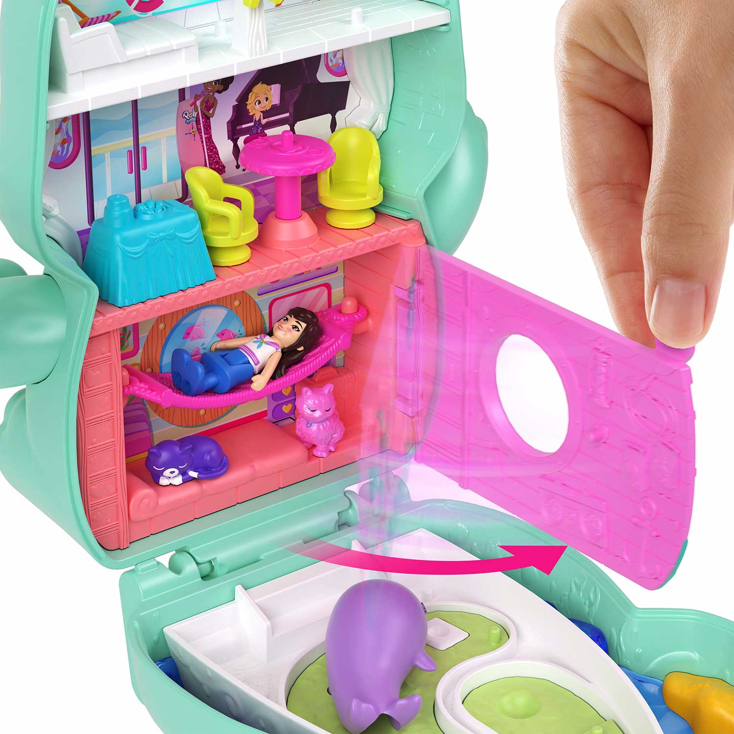 Polly Pocket World Estuche Animal Gatito Marinero ( Imagem 3 de 4 ) - Preview