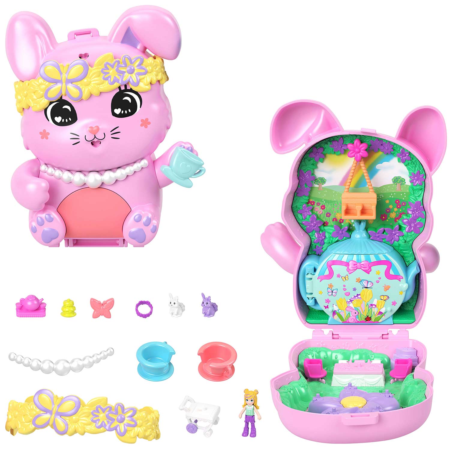 Polly Pocket Estojo Animalzinho Coelhinho de Estimação ( Imagem 2 de 4 ) - Preview
