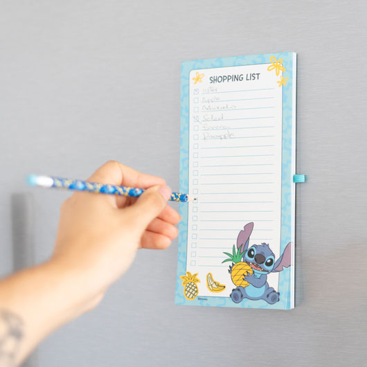 Bloco De Notas Magnético Shopping List + Lapis Disney Stitch Tropical Nmge011 ( Imagem 3 de 4 ) - Preview