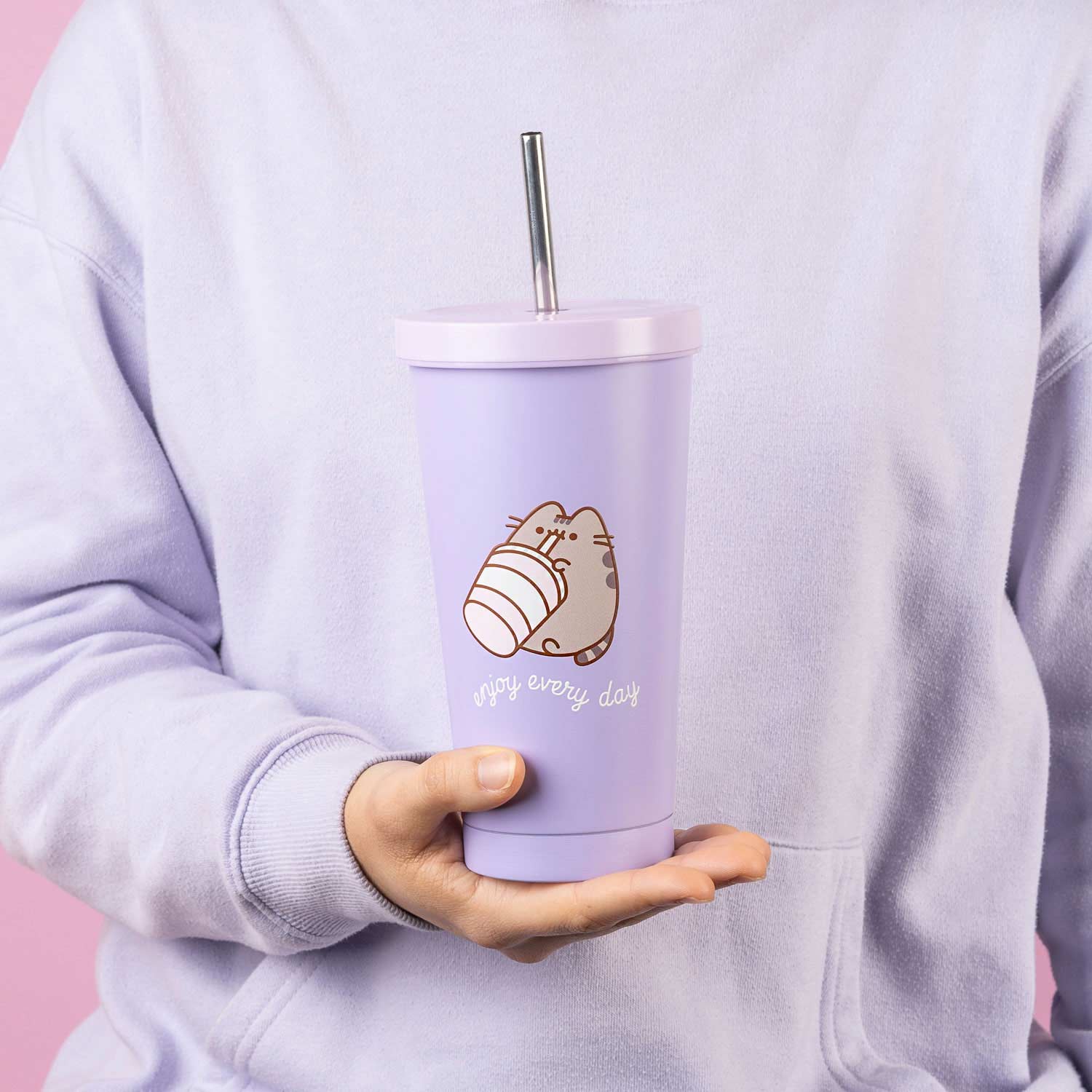 Copo Com Palhinha Pusheen Moments 550Ml Vm03 ( Imagem 2 de 4 ) - Preview