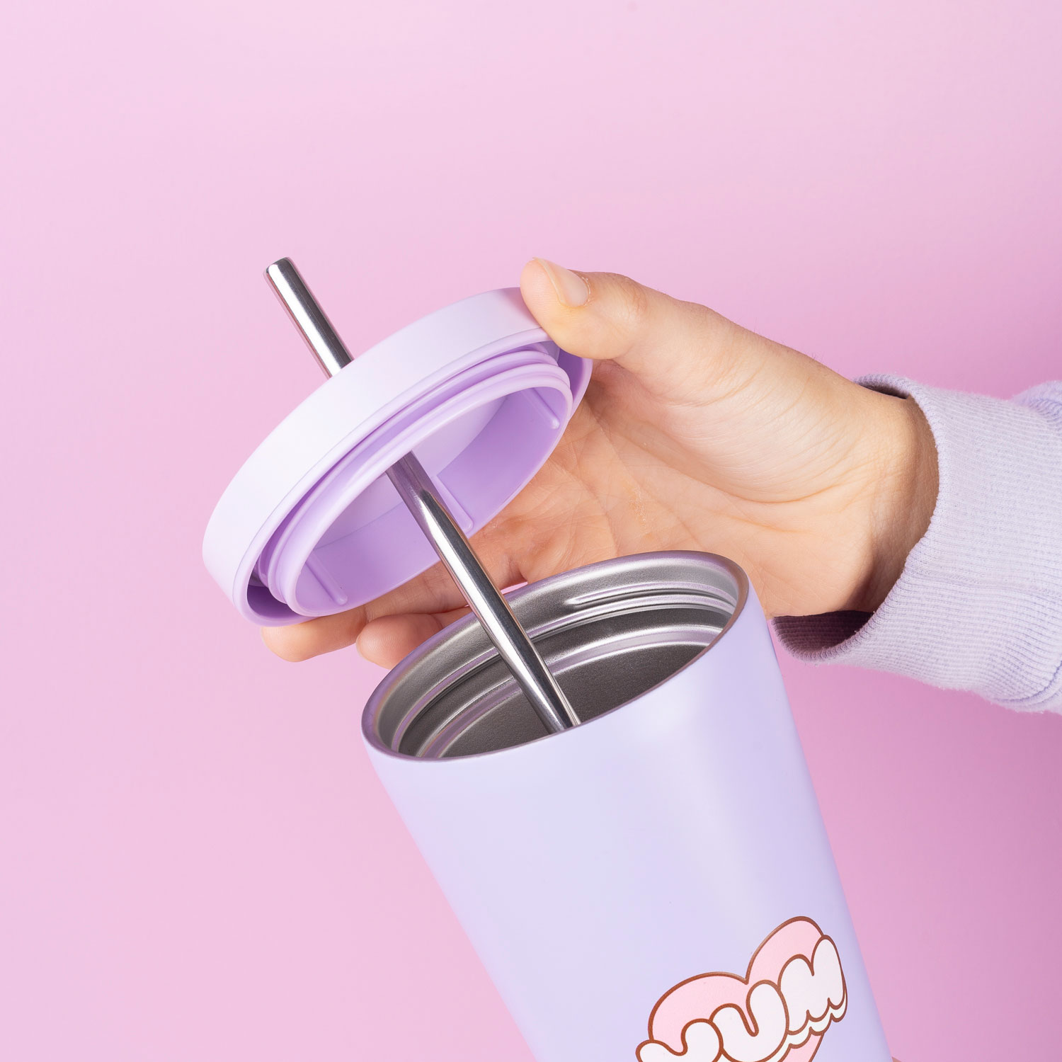 Copo Com Palhinha Pusheen Moments 550Ml Vm03 ( Imagem 4 de 4 ) - Preview