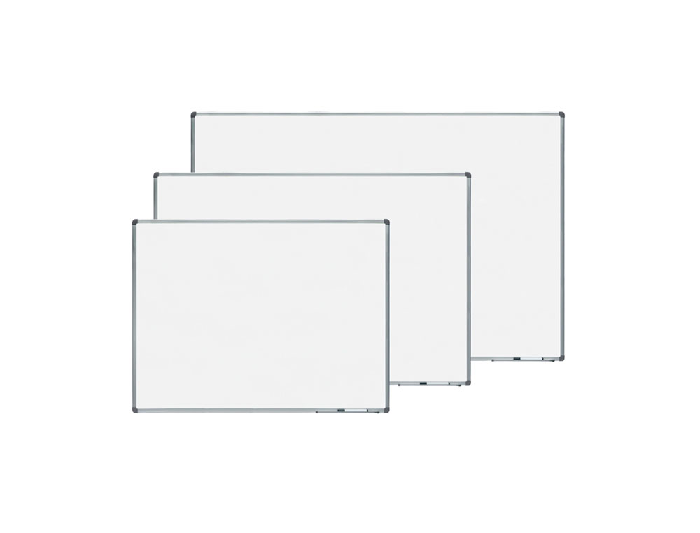 Quadro branco rocada aco vitrificado magnetico moldura aluminio e cantos pvc 60x45 cm inclui bandeja para marcador ( Imagem 2 de 5 ) - Preview