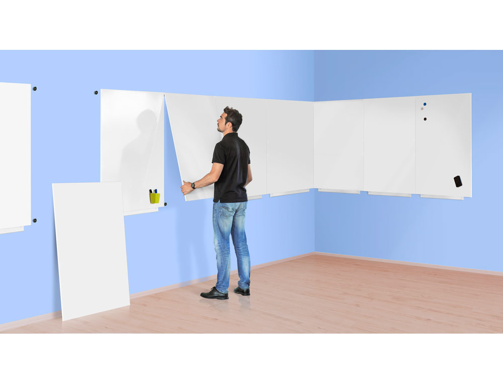 Quadro branco rocada com sistema ski whiteboard 100x150 cm ( Imagem 5 de 11 ) - Preview