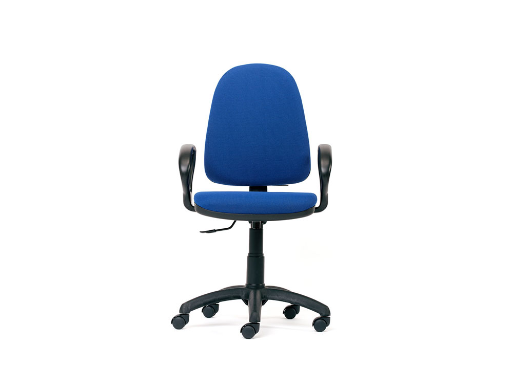 Cadeira de escritorio rocada com bracos cor azul diametro base 610 mm encosto de 490 mm x 420 mm ( Imagem 2 de 5 ) - Preview
