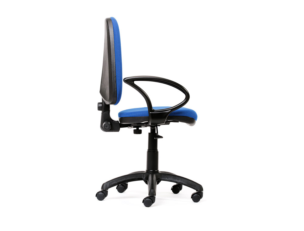 Cadeira de escritorio rocada com bracos cor azul diametro base 610 mm encosto de 490 mm x 420 mm ( Imagem 4 de 5 ) - Preview