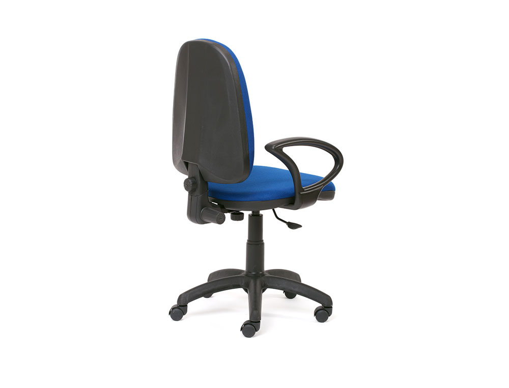 Cadeira de escritorio rocada com bracos cor azul diametro base 610 mm encosto de 490 mm x 420 mm ( Imagem 5 de 5 ) - Preview