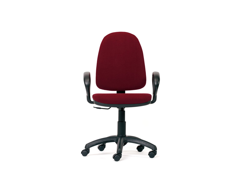 Cadeira de escritorio rocada com bracos cor bordeaux diametro base 610 mm encosto de 490 mm x 420 mm ( Imagem 2 de 4 ) - Preview