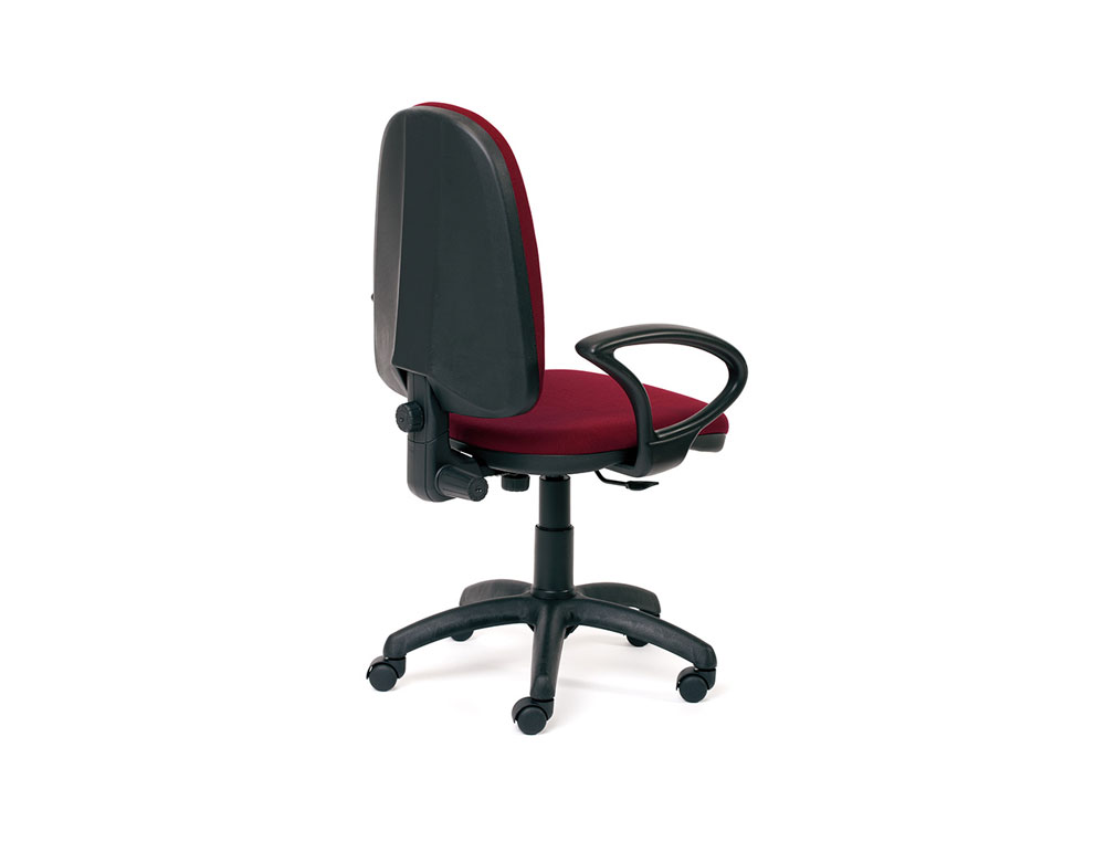 Cadeira de escritorio rocada com bracos cor bordeaux diametro base 610 mm encosto de 490 mm x 420 mm ( Imagem 4 de 4 ) - Preview