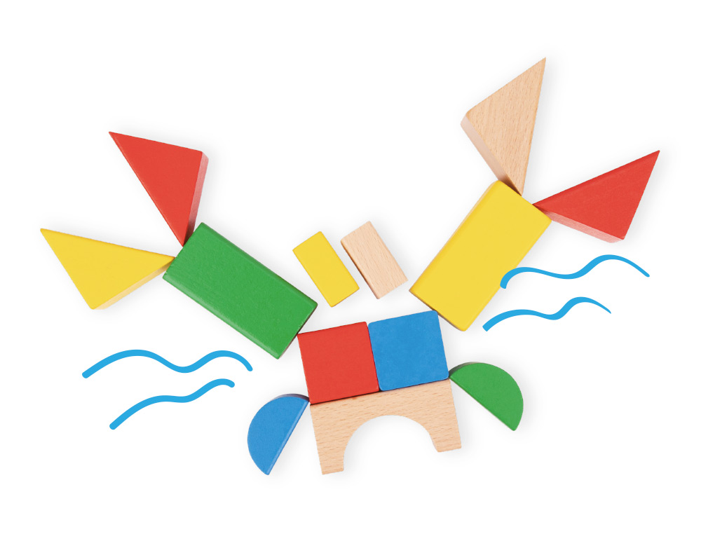 Jogo infantil imaginovo madeira construcao de blocos +12 meses 100 pecas 29x29x3,5cm ( Imagem 4 de 9 ) - Preview