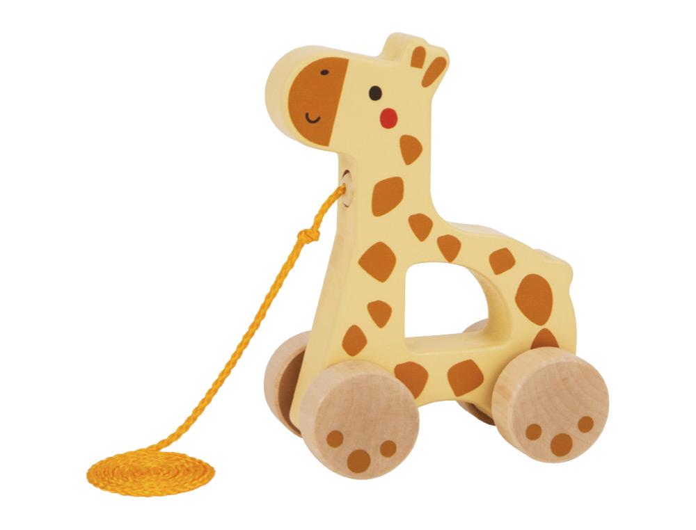 Jogo infantil imaginovo madeira girafa para arrastar com rodas +12 meses 16x12x5,4cm ( Imagem 2 de 9 ) - Preview