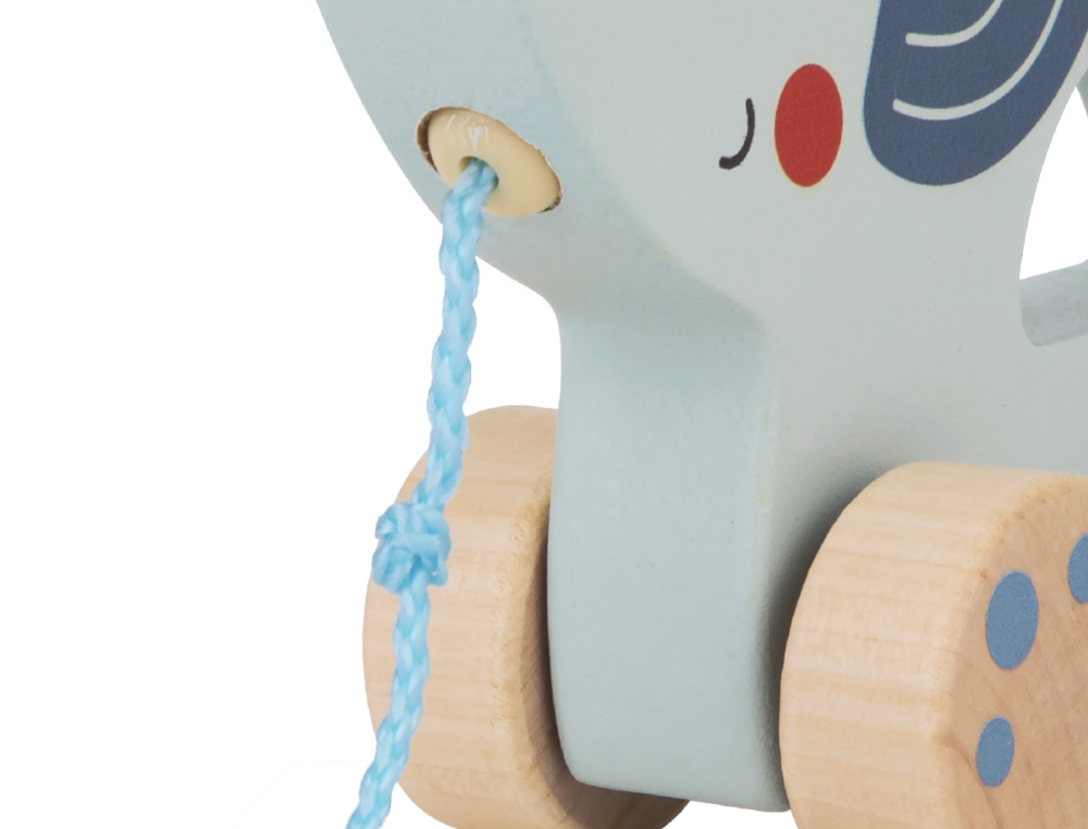 Jogo infantil imaginovo madeira elefante para arrastar com rodas +12 meses 13,4x10x5,4cm ( Imagem 4 de 9 ) - Preview
