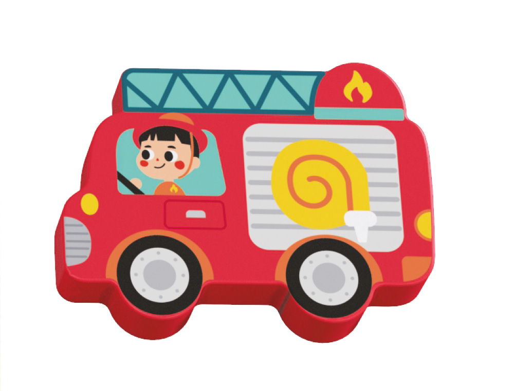 Puzzle infantil imaginovo madeira 3d veiculos +12 meses 8 pecas 29,5x22x1,7cm ( Imagem 5 de 7 ) - Preview
