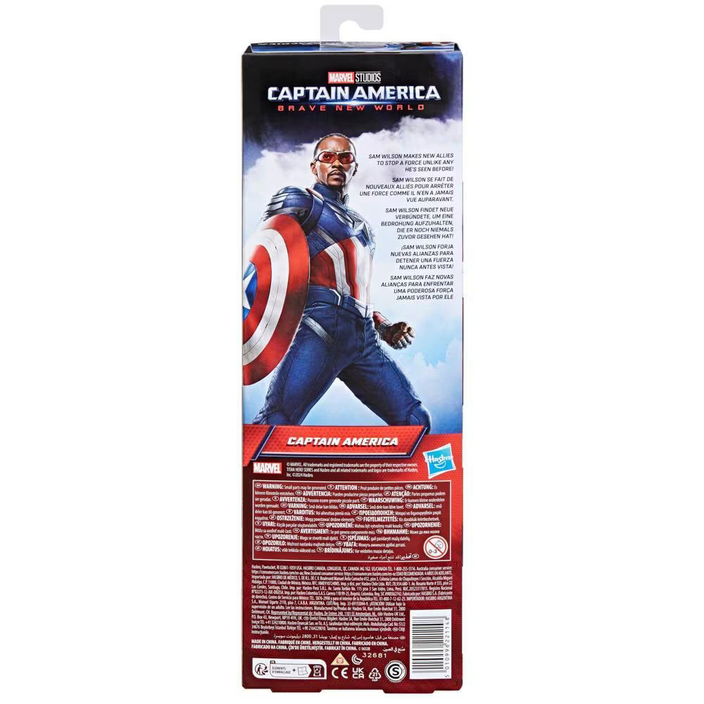 Capitao America Brave New World Titan Hero Sam Wilson 30Cm Marvel Hasbro F9276 ( Imagem 4 de 4 ) - Preview
