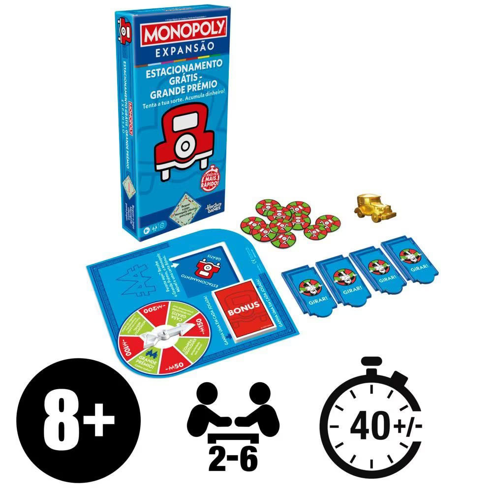 Monopoly Expansao Estacionamento Gratis - Grande Premio Hasbro Games G0718 ( Imagem 2 de 4 ) - Preview
