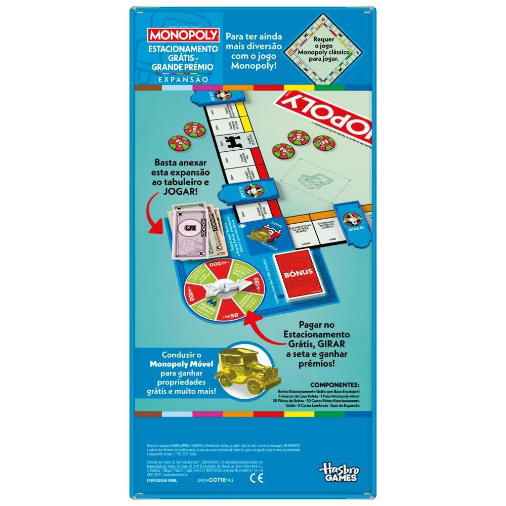 Monopoly Expansao Estacionamento Gratis - Grande Premio Hasbro Games G0718 ( Imagem 3 de 4 ) - Preview