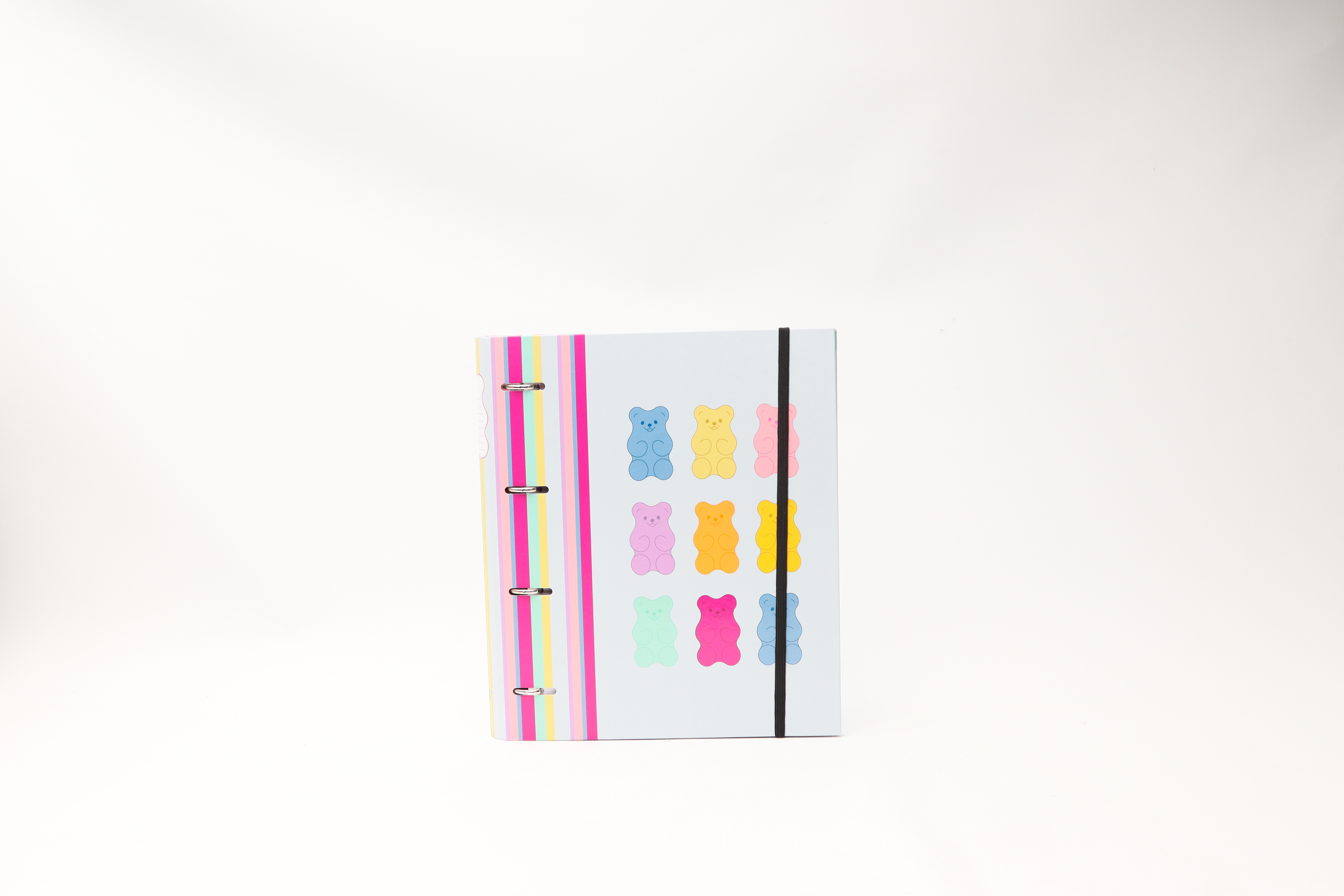 Capa de 4 Argolas c/ Recarga de folhas A4 Pautadas Separadores e Autocolantes - ANCOR B'LOG SWEET CANDY ( Imagem 5 de 5 ) - Preview