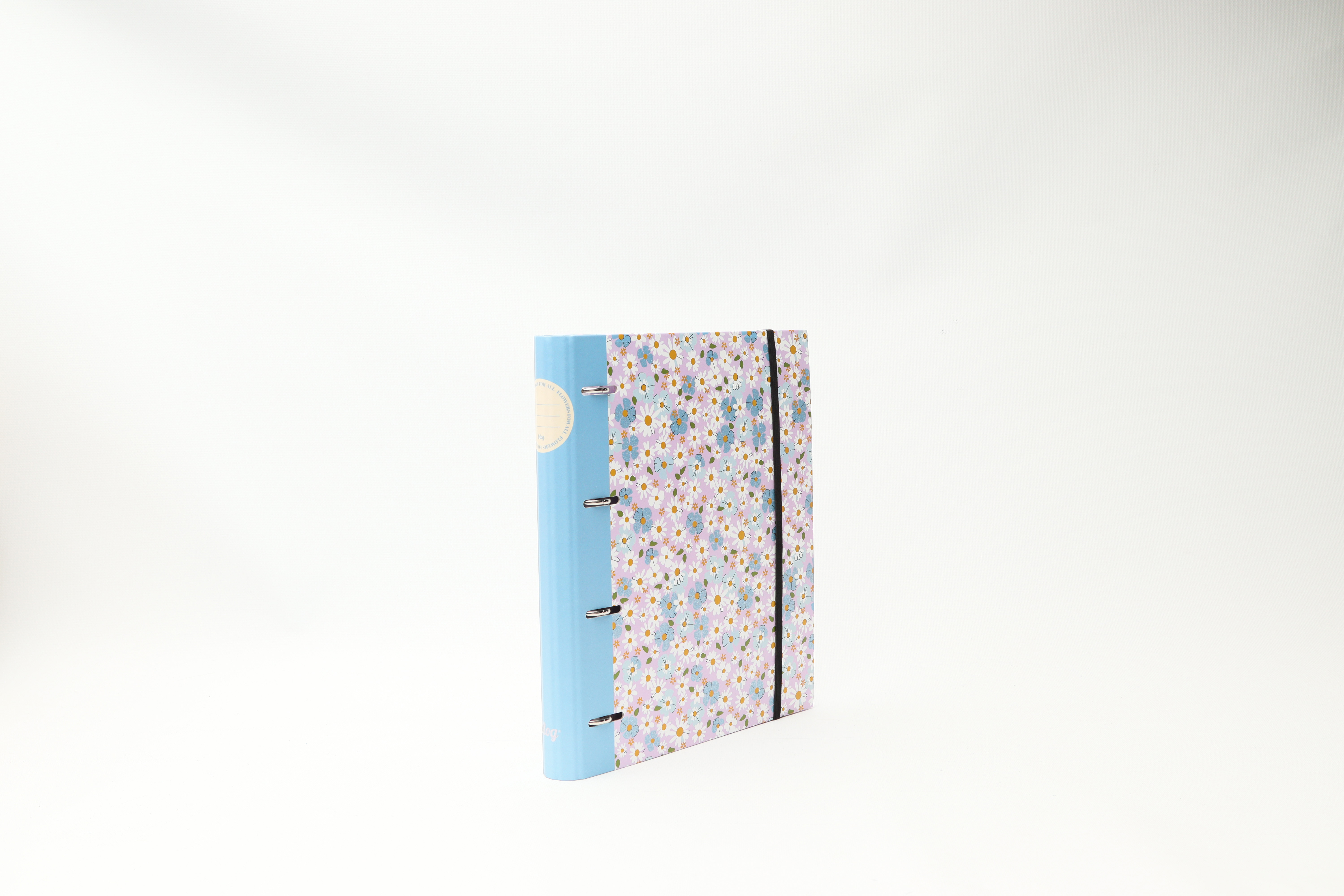 Capa A4 4 Argolas c/ Recarga Paut. c/ Separadores e Elástico B'LOG FLOWERS ( Imagem 2 de 5 ) - Preview