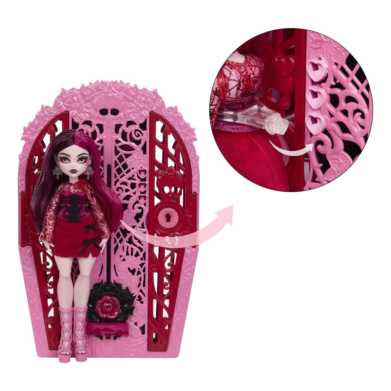 Monster High Skullmate Secrets Draculaura Mattel Hyt72 ( Imagem 3 de 4 ) - Preview