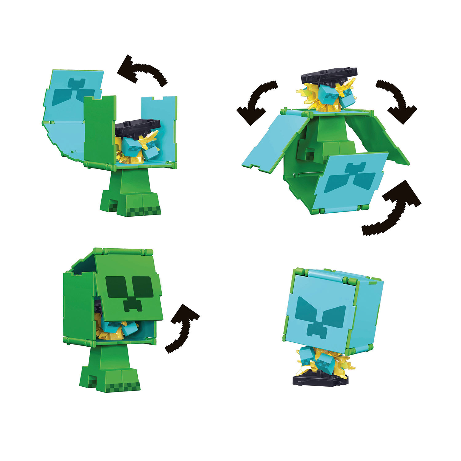 Figura Intercambiável 2 em 1 Mc Creeper Minecraft ( Imagem 3 de 3 ) - Preview