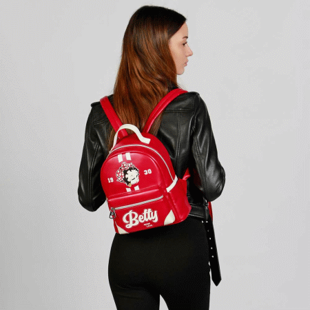 Betty Boop Varsity Mochila Heady, Borgonha ( Imagem 2 de 4 ) - Preview