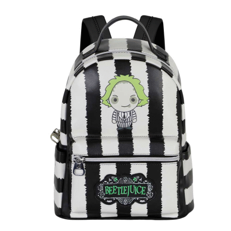 Beetlejuice Stripes Mochila Heady, Branca ( Imagem 3 de 5 ) - Preview