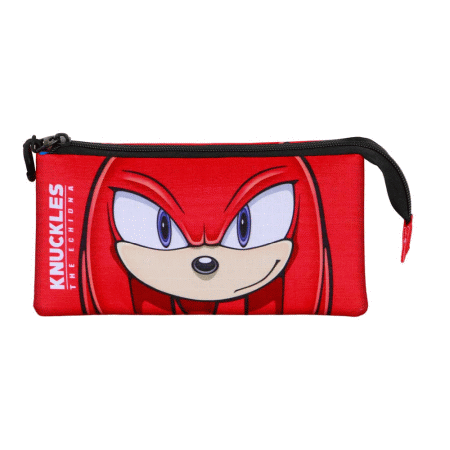 Sonic The Hedgehog - SEGA Knuckles Sight Estojo Triplo, Vermelha ( Imagem 2 de 3 ) - Preview