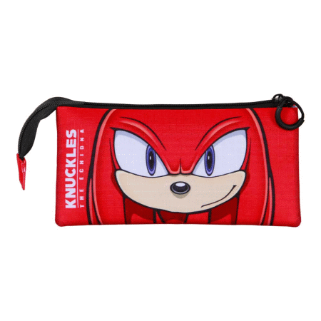 Sonic The Hedgehog - SEGA Knuckles Sight Estojo Triplo, Vermelha ( Imagem 3 de 3 ) - Preview