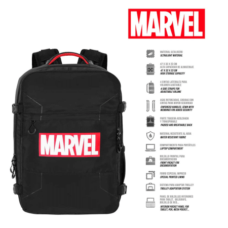 Marvel Comics Mochila de Viagem Mercury Grande 47x23x33cm, Preta ( Imagem 3 de 5 ) - Preview