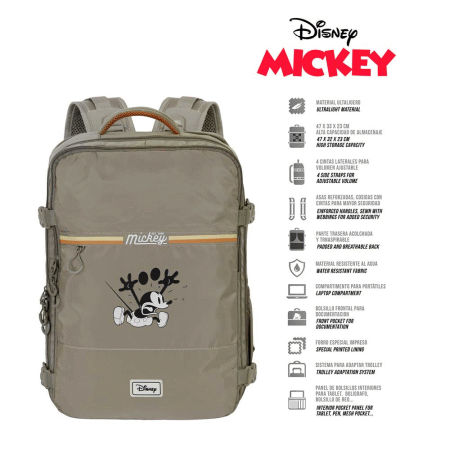 Disney Mickey Mouse Face Mochila de Viagem Mercury Grande 47x23x33cm, Multicolorido ( Imagem 3 de 5 ) - Preview