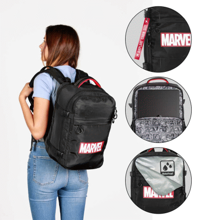 Marvel Comics Mochila Mercury Viagem Cabine Avião 40x20x25cm, Preta ( Imagem 5 de 5 ) - Preview