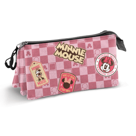 Disney Minnie Mouse Journey Estojo Triplo, Rosa ( Imagem 2 de 2 ) - Preview
