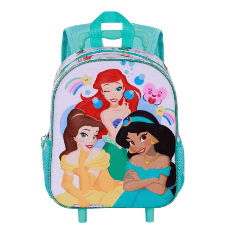Disney Princesas Rainbows Mochila 3D com Rodas Pequena, Multicolorido ( Imagem 3 de 5 ) - Preview