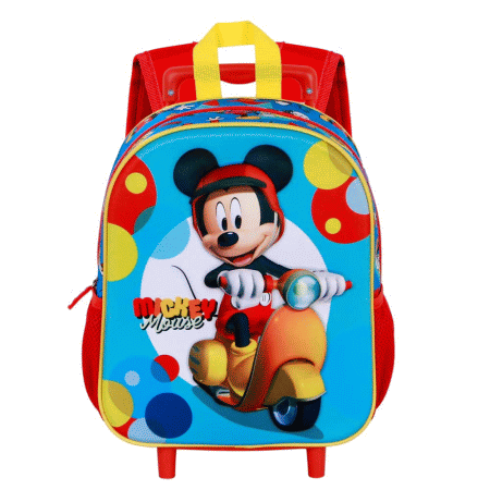 Disney Mickey Mouse Scooter Mochila 3D com Rodas Pequena, Azul ( Imagem 4 de 5 ) - Preview
