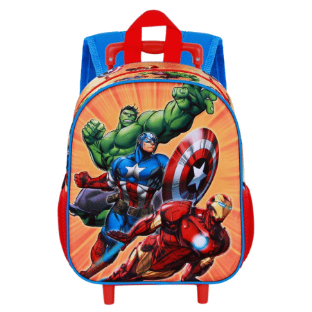 Marvel Os Vingadores Attack Mochila 3D com Rodas Pequena, Vermelha ( Imagem 3 de 5 ) - Preview