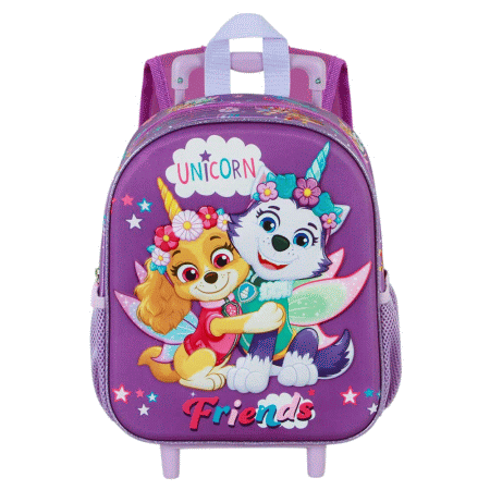 Paw Patrol Magic Mochila 3D com Rodas Pequena, Lilás ( Imagem 3 de 5 ) - Preview