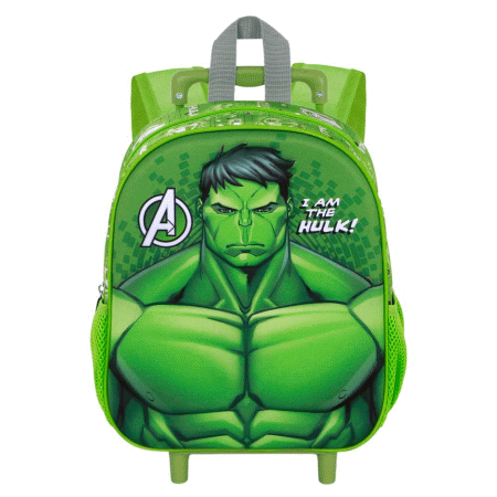 Marvel Hulk Rage Mochila 3D com Rodas Pequena, Verde ( Imagem 4 de 5 ) - Preview