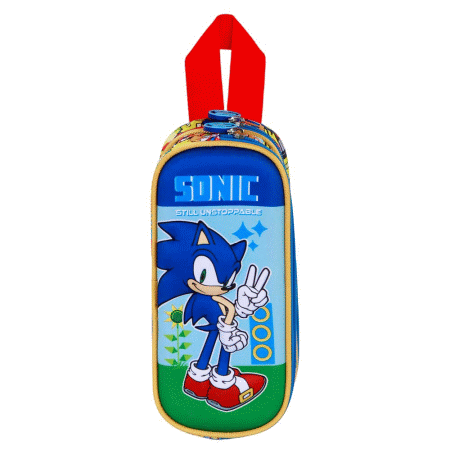 Sonic The Hedgehog - SEGA Unstoppable Estojo Duplo 3D, Azul ( Imagem 3 de 3 ) - Preview