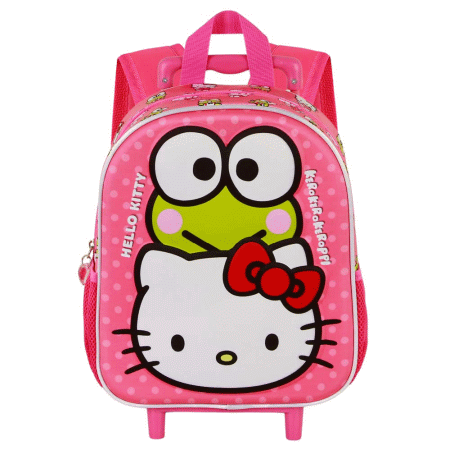 Sanrio Hello Kitty Funny Mochila 3D com Rodas Pequena, Rosa ( Imagem 3 de 5 ) - Preview