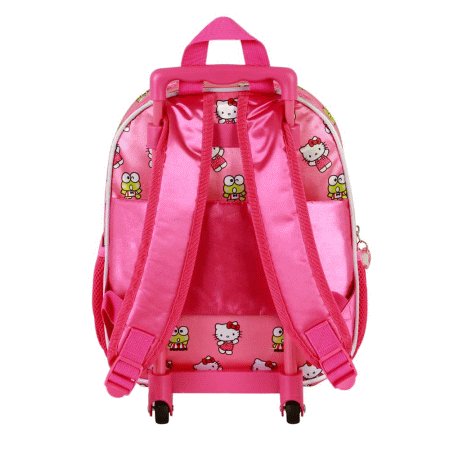 Sanrio Hello Kitty Funny Mochila 3D com Rodas Pequena, Rosa ( Imagem 4 de 5 ) - Preview